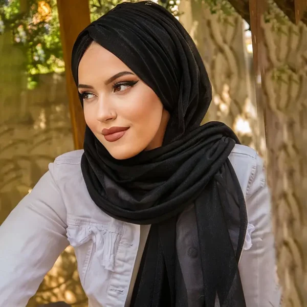 1pc Élégant Foulard Hijab en