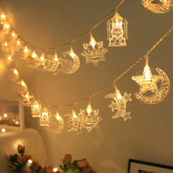 ⁦عملمجموعة إضاءة LED لربيع رمضان، مصابيح بلاستيكية⁩ - الصورة ⁦8⁩