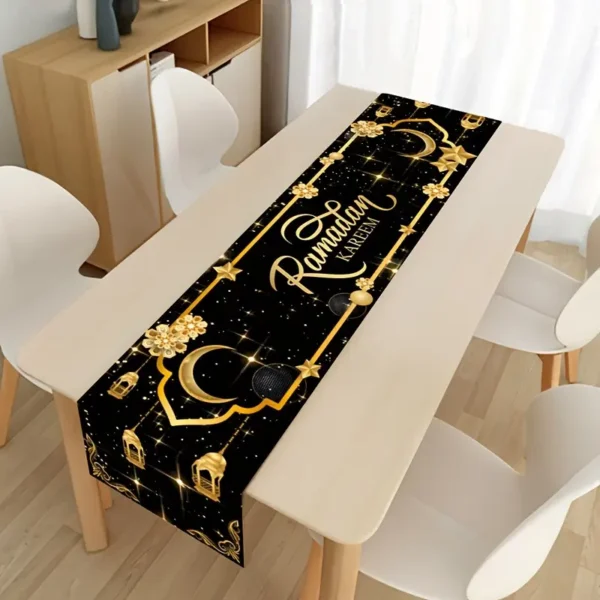 ⁦عملمفرش طاولة عيد مبارك أنيق بتصميم فانوس⁩ - الصورة ⁦5⁩