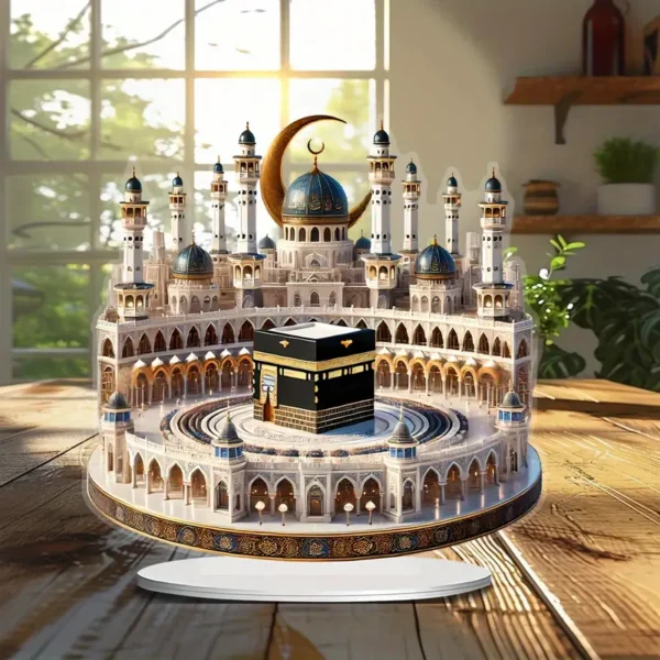 ⁦عمللوحة تزيين جدارية لمسجد مكه الكريمي على الطراز البوهيمي⁩ - الصورة ⁦8⁩